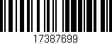 Código de barras (EAN, GTIN, SKU, ISBN): '17387699'