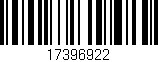 Código de barras (EAN, GTIN, SKU, ISBN): '17396922'