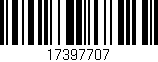 Código de barras (EAN, GTIN, SKU, ISBN): '17397707'