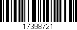 Código de barras (EAN, GTIN, SKU, ISBN): '17398721'