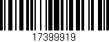 Código de barras (EAN, GTIN, SKU, ISBN): '17399919'