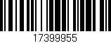 Código de barras (EAN, GTIN, SKU, ISBN): '17399955'