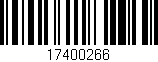 Código de barras (EAN, GTIN, SKU, ISBN): '17400266'