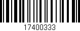 Código de barras (EAN, GTIN, SKU, ISBN): '17400333'