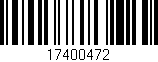 Código de barras (EAN, GTIN, SKU, ISBN): '17400472'