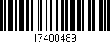 Código de barras (EAN, GTIN, SKU, ISBN): '17400489'