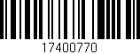 Código de barras (EAN, GTIN, SKU, ISBN): '17400770'