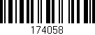 Código de barras (EAN, GTIN, SKU, ISBN): '174058'