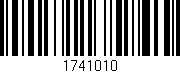 Código de barras (EAN, GTIN, SKU, ISBN): '1741010'