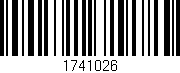 Código de barras (EAN, GTIN, SKU, ISBN): '1741026'
