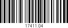 Código de barras (EAN, GTIN, SKU, ISBN): '17411.04'