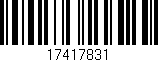 Código de barras (EAN, GTIN, SKU, ISBN): '17417831'