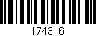 Código de barras (EAN, GTIN, SKU, ISBN): '174316'