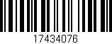 Código de barras (EAN, GTIN, SKU, ISBN): '17434076'