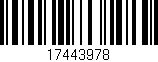 Código de barras (EAN, GTIN, SKU, ISBN): '17443978'