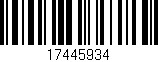 Código de barras (EAN, GTIN, SKU, ISBN): '17445934'