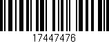 Código de barras (EAN, GTIN, SKU, ISBN): '17447476'