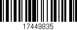 Código de barras (EAN, GTIN, SKU, ISBN): '17449835'