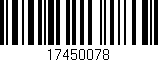 Código de barras (EAN, GTIN, SKU, ISBN): '17450078'