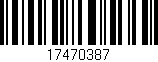 Código de barras (EAN, GTIN, SKU, ISBN): '17470387'