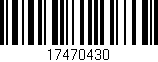 Código de barras (EAN, GTIN, SKU, ISBN): '17470430'