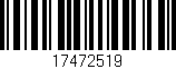Código de barras (EAN, GTIN, SKU, ISBN): '17472519'
