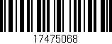 Código de barras (EAN, GTIN, SKU, ISBN): '17475068'
