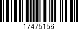 Código de barras (EAN, GTIN, SKU, ISBN): '17475156'