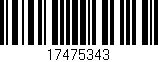 Código de barras (EAN, GTIN, SKU, ISBN): '17475343'
