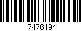 Código de barras (EAN, GTIN, SKU, ISBN): '17476194'