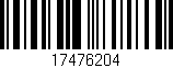 Código de barras (EAN, GTIN, SKU, ISBN): '17476204'