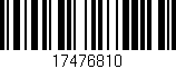 Código de barras (EAN, GTIN, SKU, ISBN): '17476810'