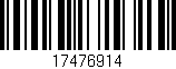 Código de barras (EAN, GTIN, SKU, ISBN): '17476914'