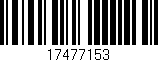 Código de barras (EAN, GTIN, SKU, ISBN): '17477153'
