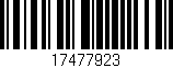 Código de barras (EAN, GTIN, SKU, ISBN): '17477923'