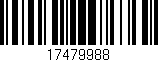 Código de barras (EAN, GTIN, SKU, ISBN): '17479988'