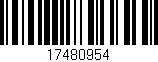 Código de barras (EAN, GTIN, SKU, ISBN): '17480954'