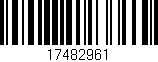 Código de barras (EAN, GTIN, SKU, ISBN): '17482961'