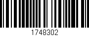 Código de barras (EAN, GTIN, SKU, ISBN): '1748302'