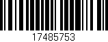Código de barras (EAN, GTIN, SKU, ISBN): '17485753'