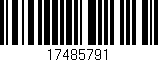 Código de barras (EAN, GTIN, SKU, ISBN): '17485791'