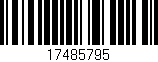 Código de barras (EAN, GTIN, SKU, ISBN): '17485795'