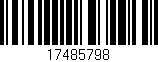 Código de barras (EAN, GTIN, SKU, ISBN): '17485798'