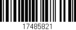 Código de barras (EAN, GTIN, SKU, ISBN): '17485821'