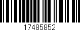 Código de barras (EAN, GTIN, SKU, ISBN): '17485852'