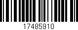 Código de barras (EAN, GTIN, SKU, ISBN): '17485910'