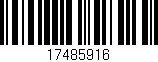 Código de barras (EAN, GTIN, SKU, ISBN): '17485916'