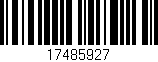Código de barras (EAN, GTIN, SKU, ISBN): '17485927'