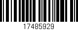 Código de barras (EAN, GTIN, SKU, ISBN): '17485929'