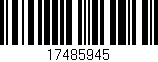 Código de barras (EAN, GTIN, SKU, ISBN): '17485945'